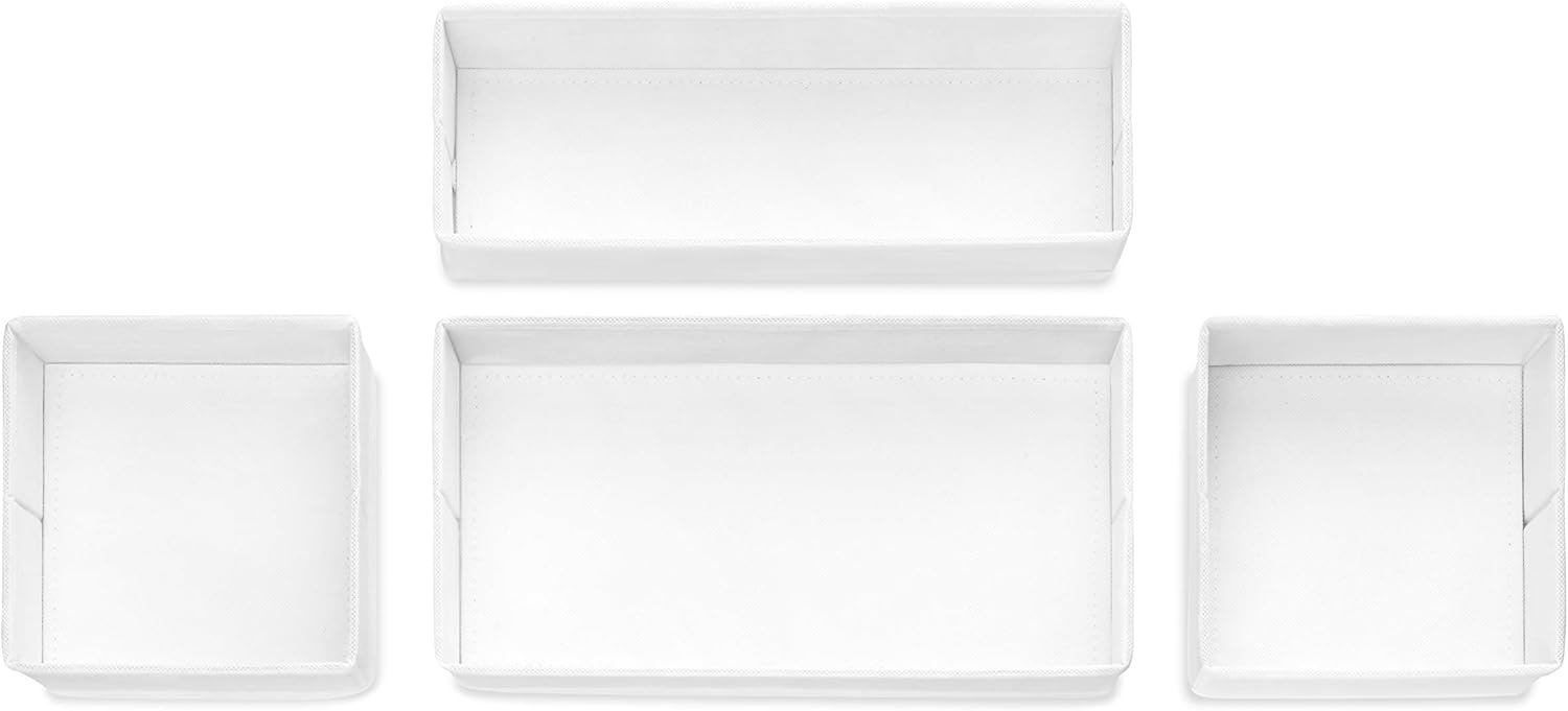 Whitmore Drawer Organizers – White – Set of 4