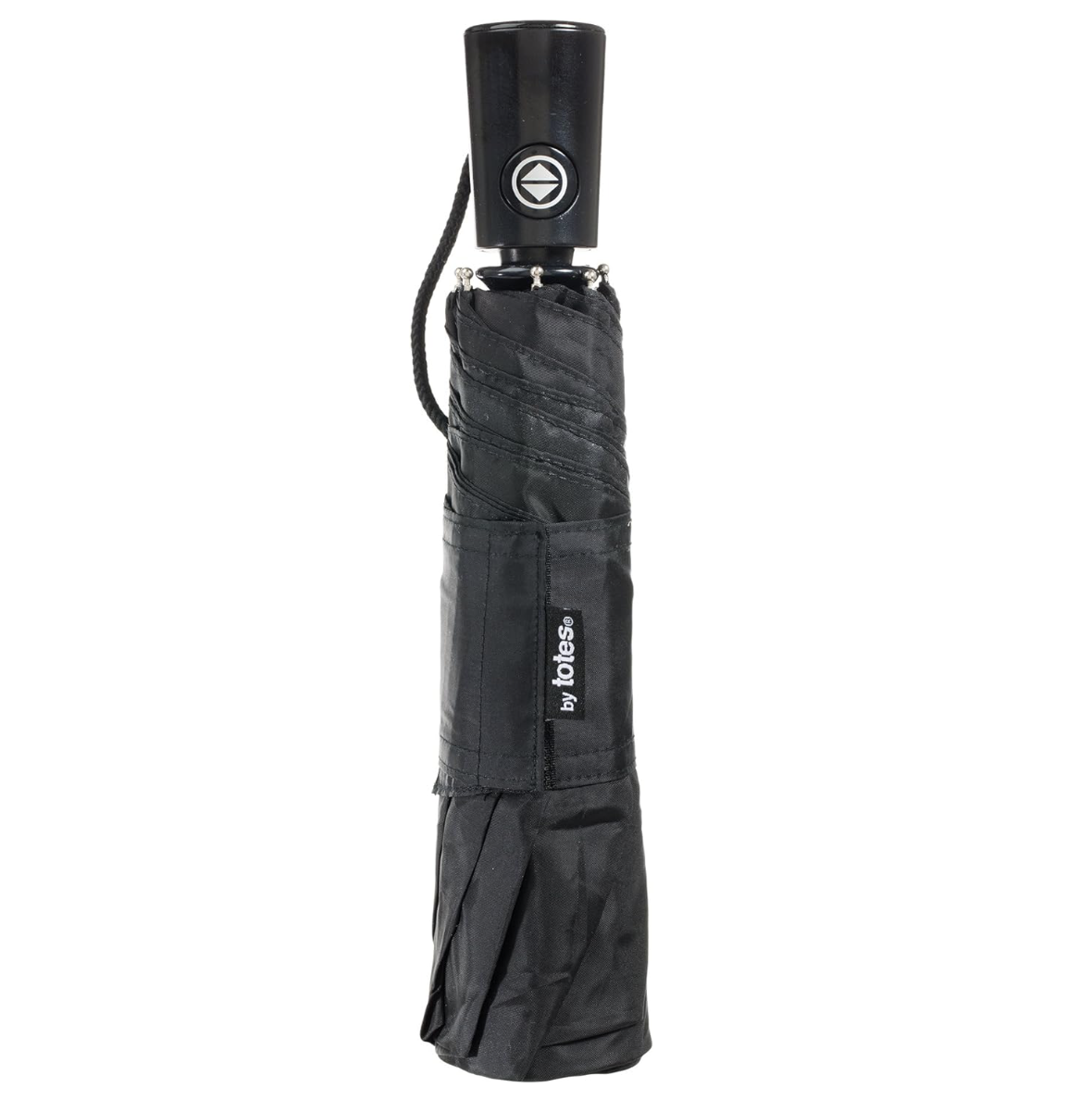 Totes Large One-Touch Auto Open + Close Umbrella – Black