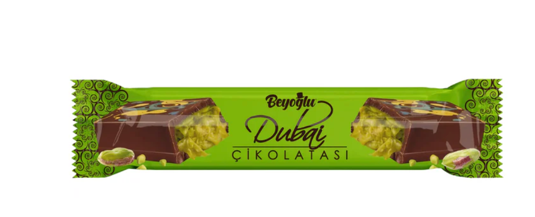 Beyoglu Dubaco Pistachio Kataifi Milk Chocolate Bar – Luxury Dubai Chocolate – 35g