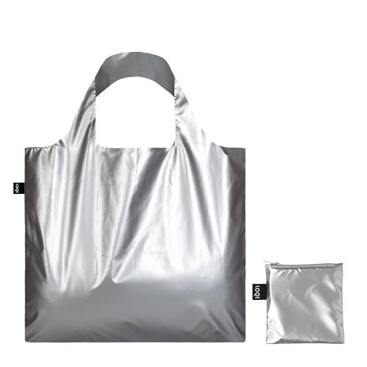 LOQI Reusable Tote Bag – Metallic Matt Silver
