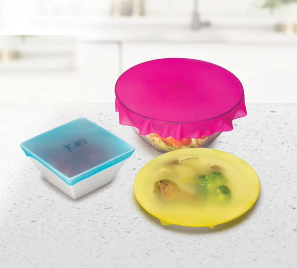 Joie Stretch Silicone Seals - Reusable Silicone Food Covers – Pack of 3